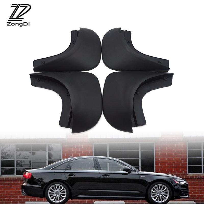 ZD ڵ Mudflaps Fit For Audi A6 C5 1998 1999 2000 2001 2002 2003 2004 2005 Mudflap ׼ Front Rear Mudguards Fenders